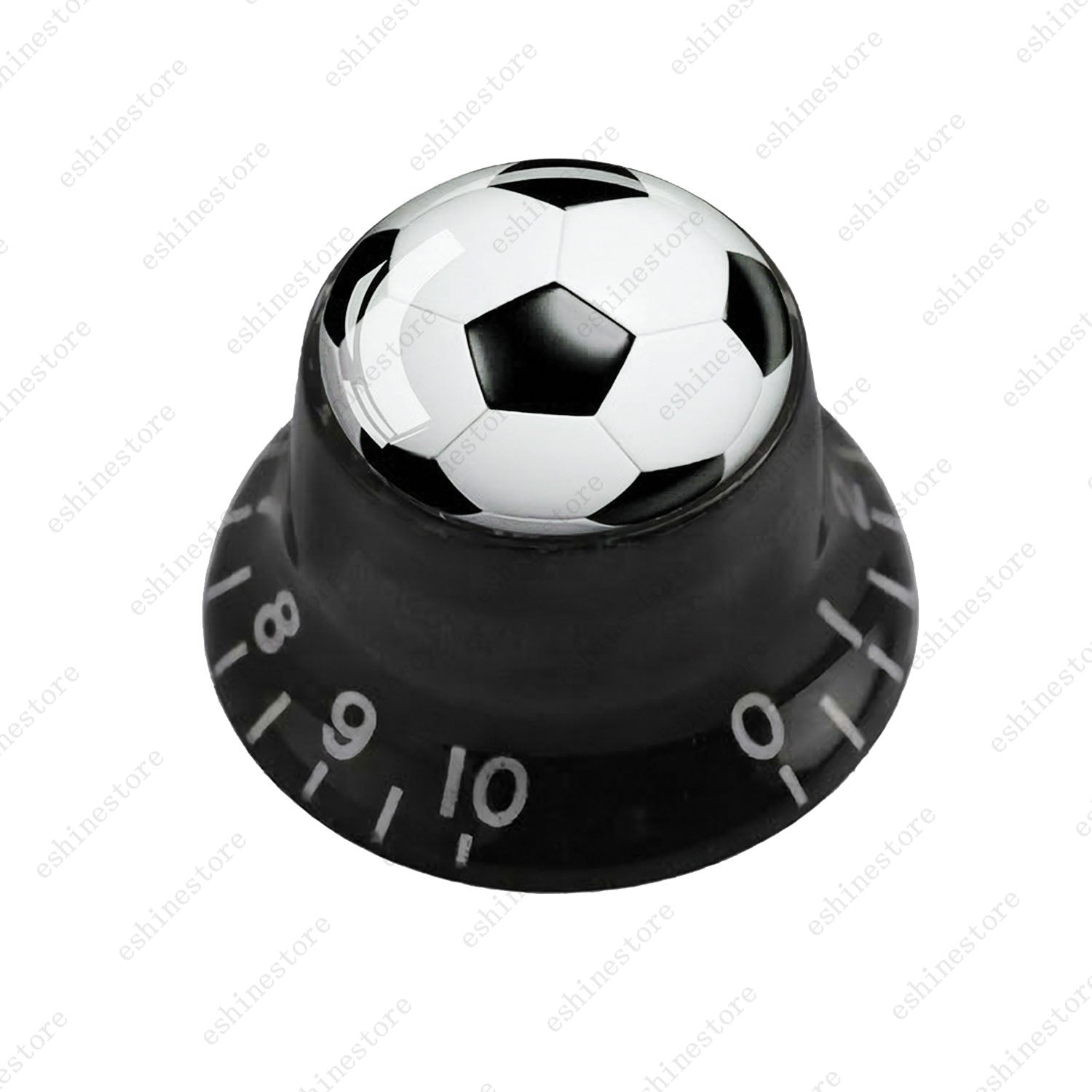 Electric Guitar Reflector Knob w/ Soccer Design Cap Top Hat Knob for Les Paul SG