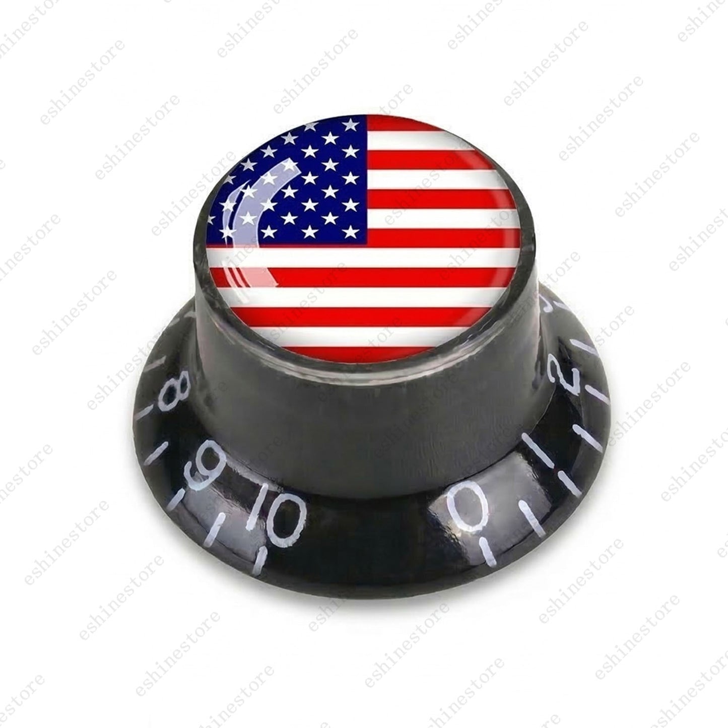 Guitar Reflector Knobs w/ American Flag Design Cap Top Hat Knobs for Les Paul SG