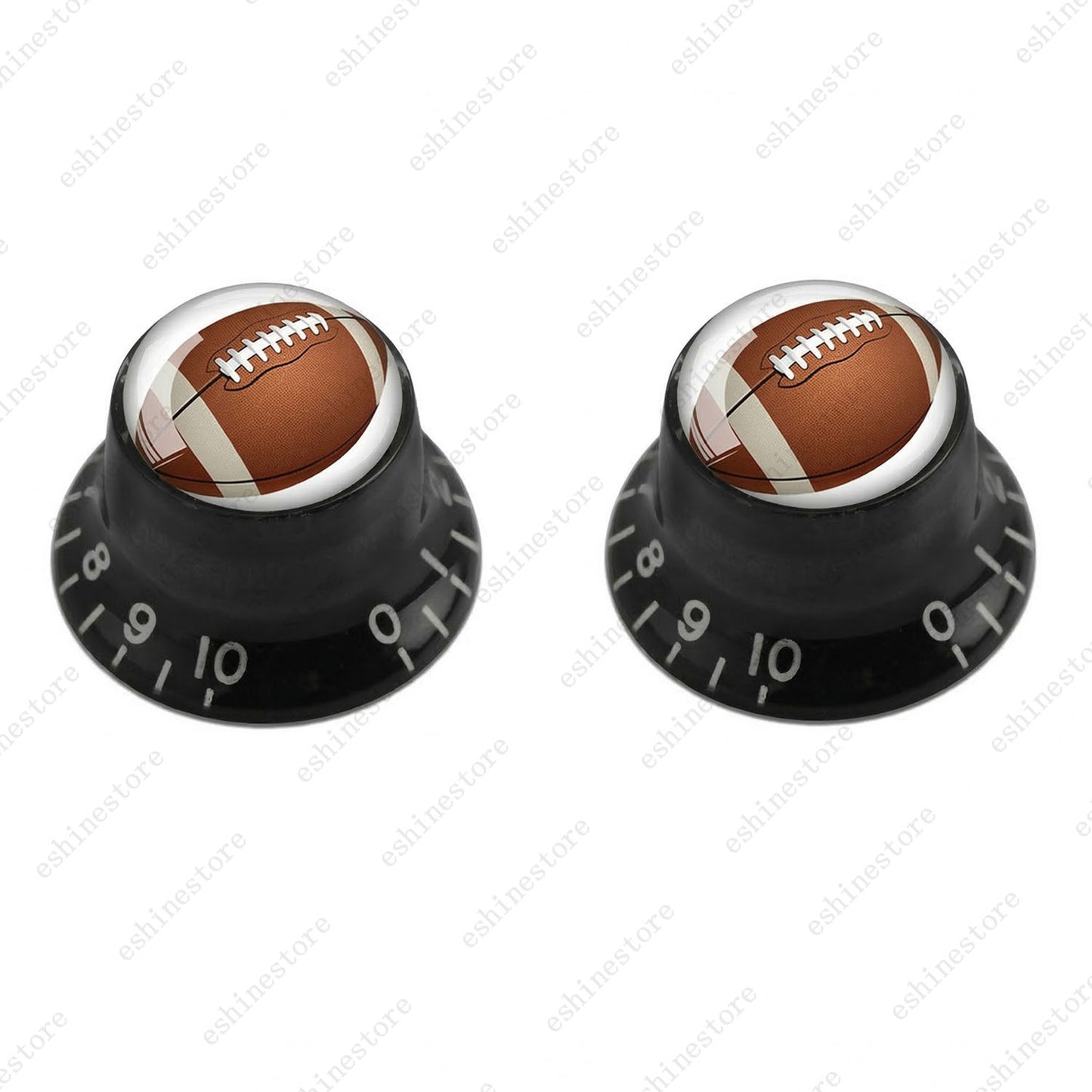 Guitar Reflector Knobs w/ American Football Design Cap Top Hat Knobs for LP SG