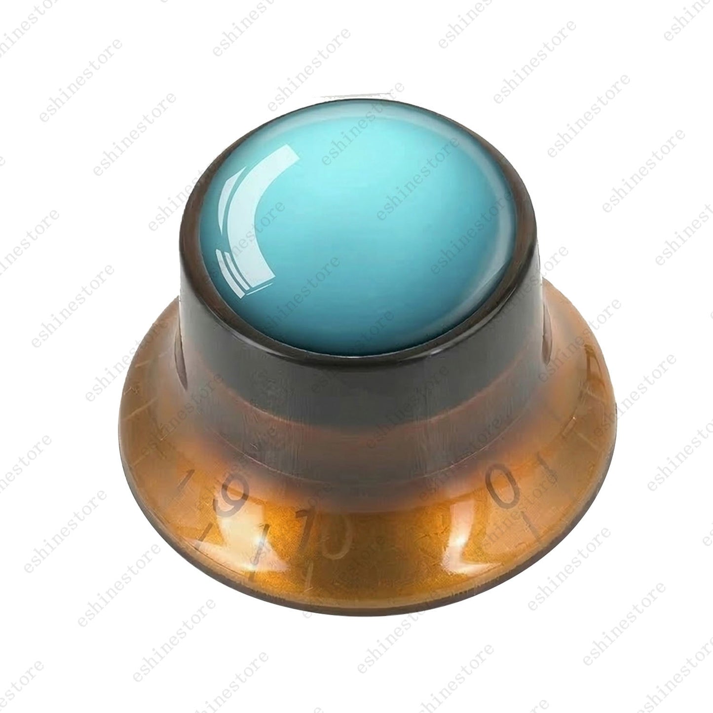 Guitar Reflector Knobs w/ Uranus Pattern Design Cap Top Hat Knob for Les Paul SG