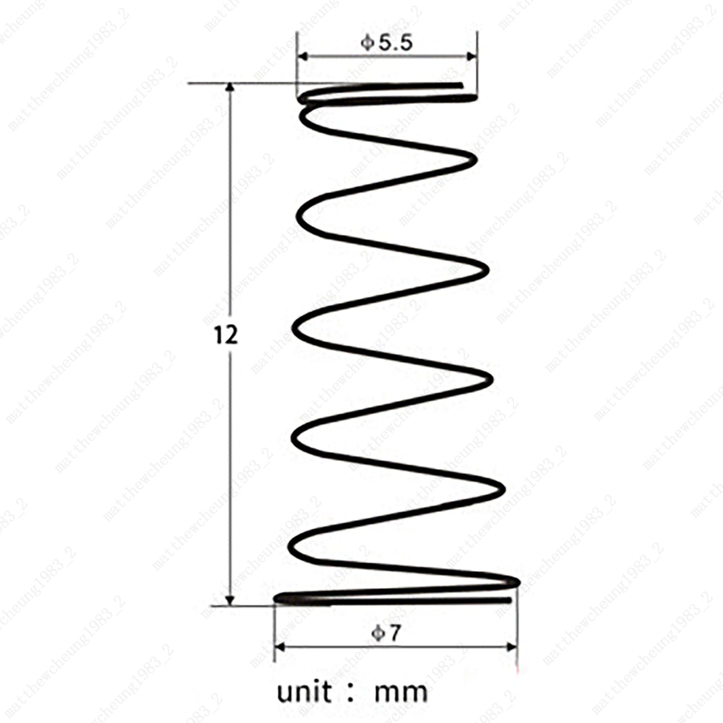 10 Pcs 12X5.5-7 Single Coil Pickup Mounting Springs For Fender SQ Strat Tele