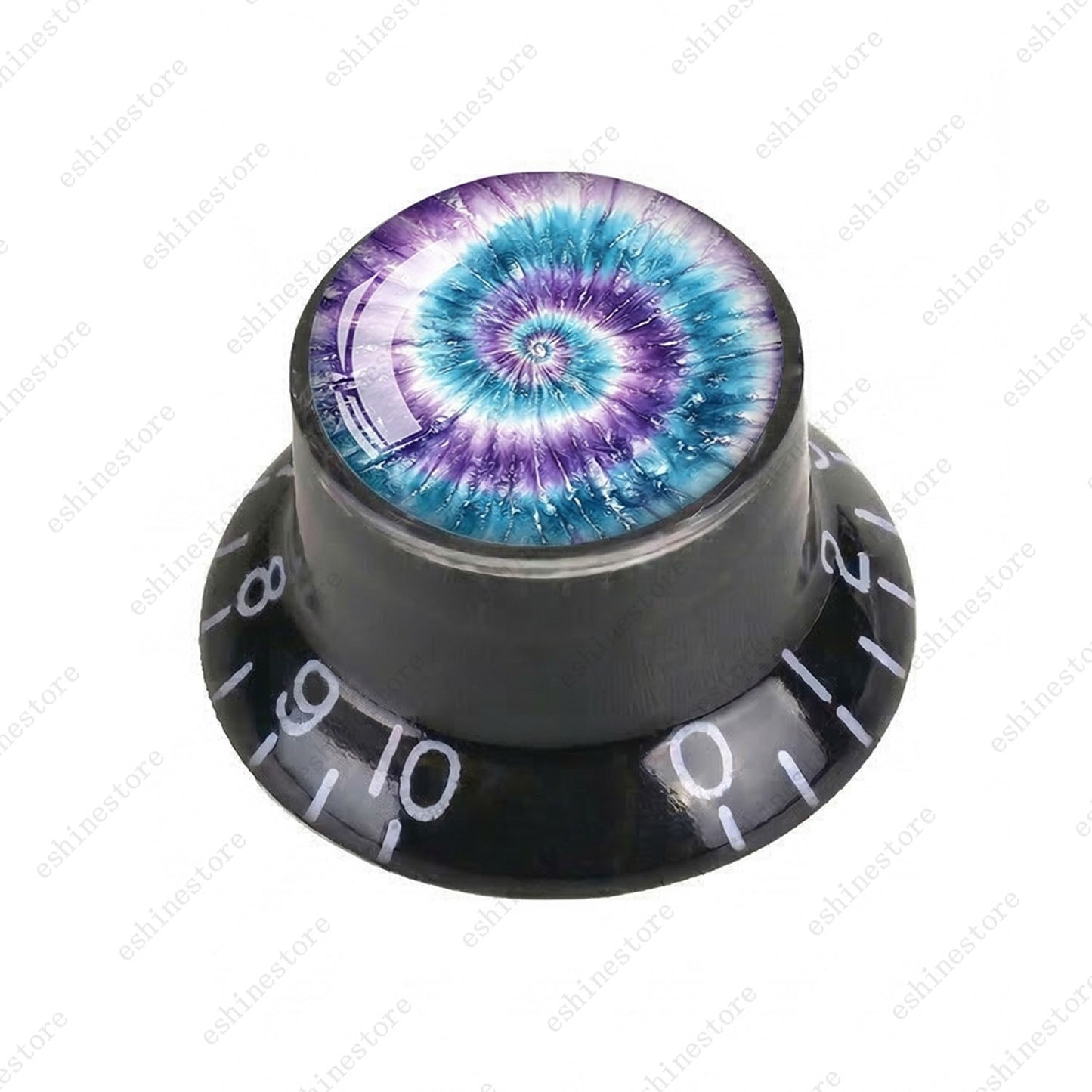Guitar Reflector Knobs with Spiral Tie Dye Cap Top Hat Knob for Les Paul SG - 10