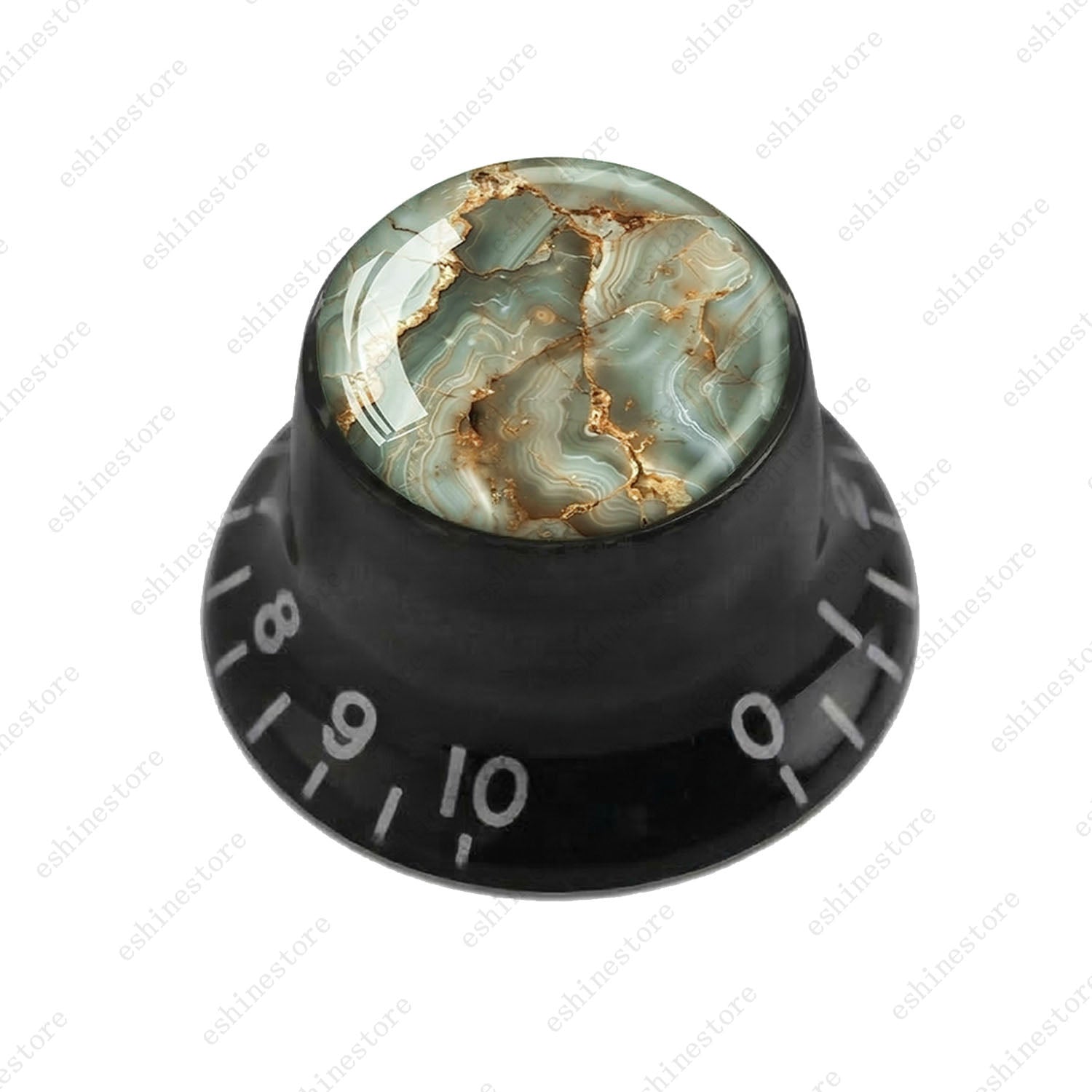 Guitar Reflector Knobs with Marble Texture Cap Top Hat Knob for Les Paul SG - 09
