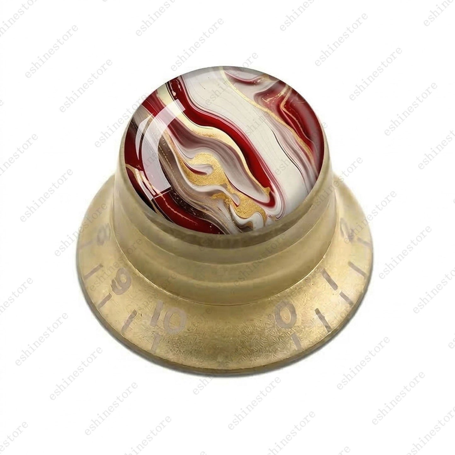 Guitar Reflector Knobs with Abstract Art Cap Top Hat Knobs for Les Paul SG - 04