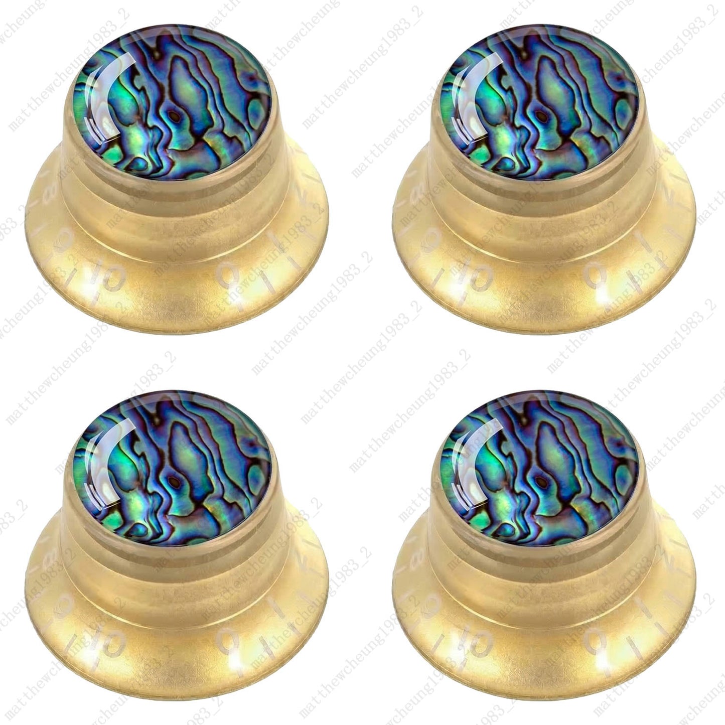 4Pcs Gold Guitar Reflector Knos For Les Paul SG -10 Seashell Pattern Options