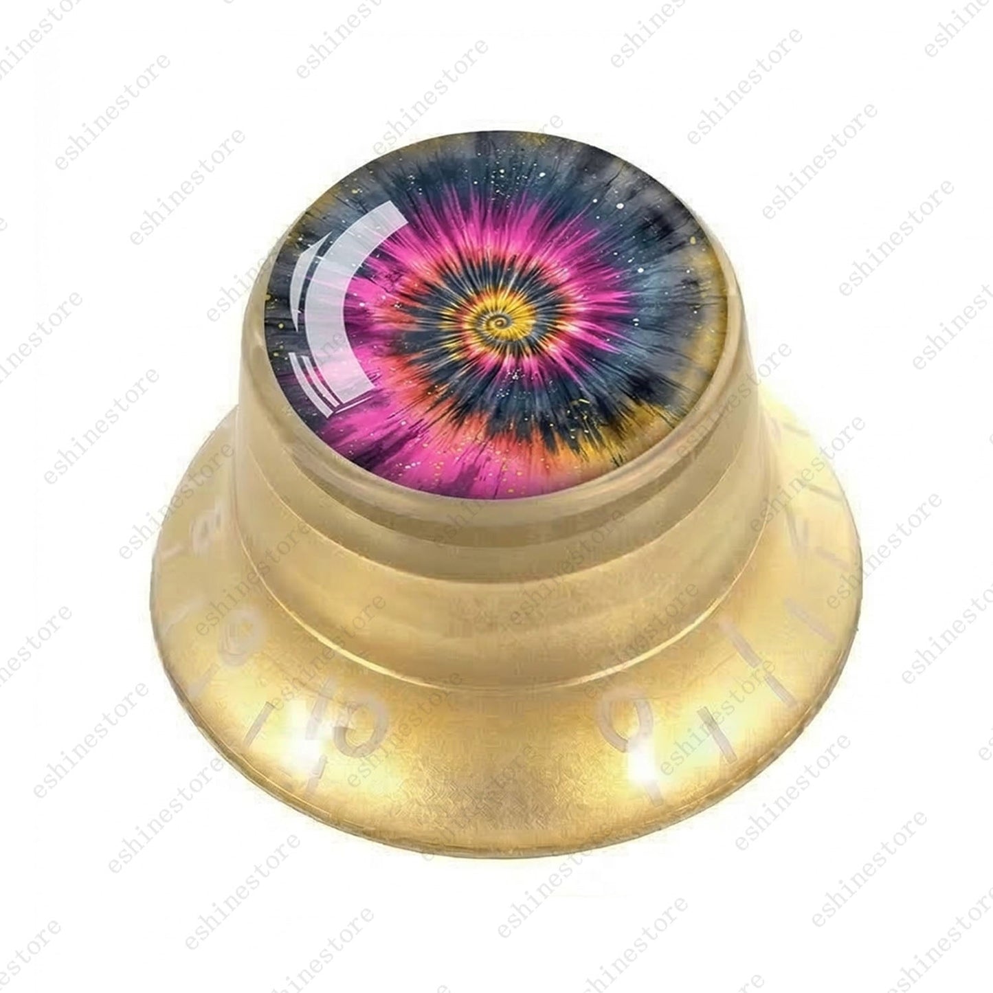 Guitar Reflector Knobs with Spiral Tie Dye Cap Top Hat Knob for Les Paul SG - 07