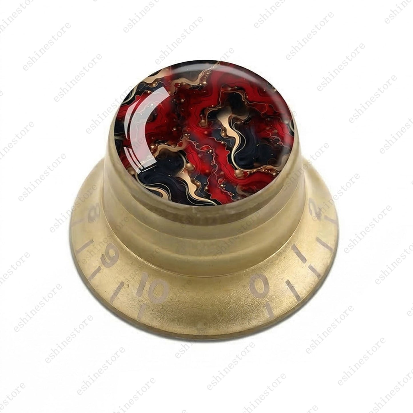 Guitar Reflector Knobs with Abstract Art Cap Top Hat Knobs for Les Paul SG - 03