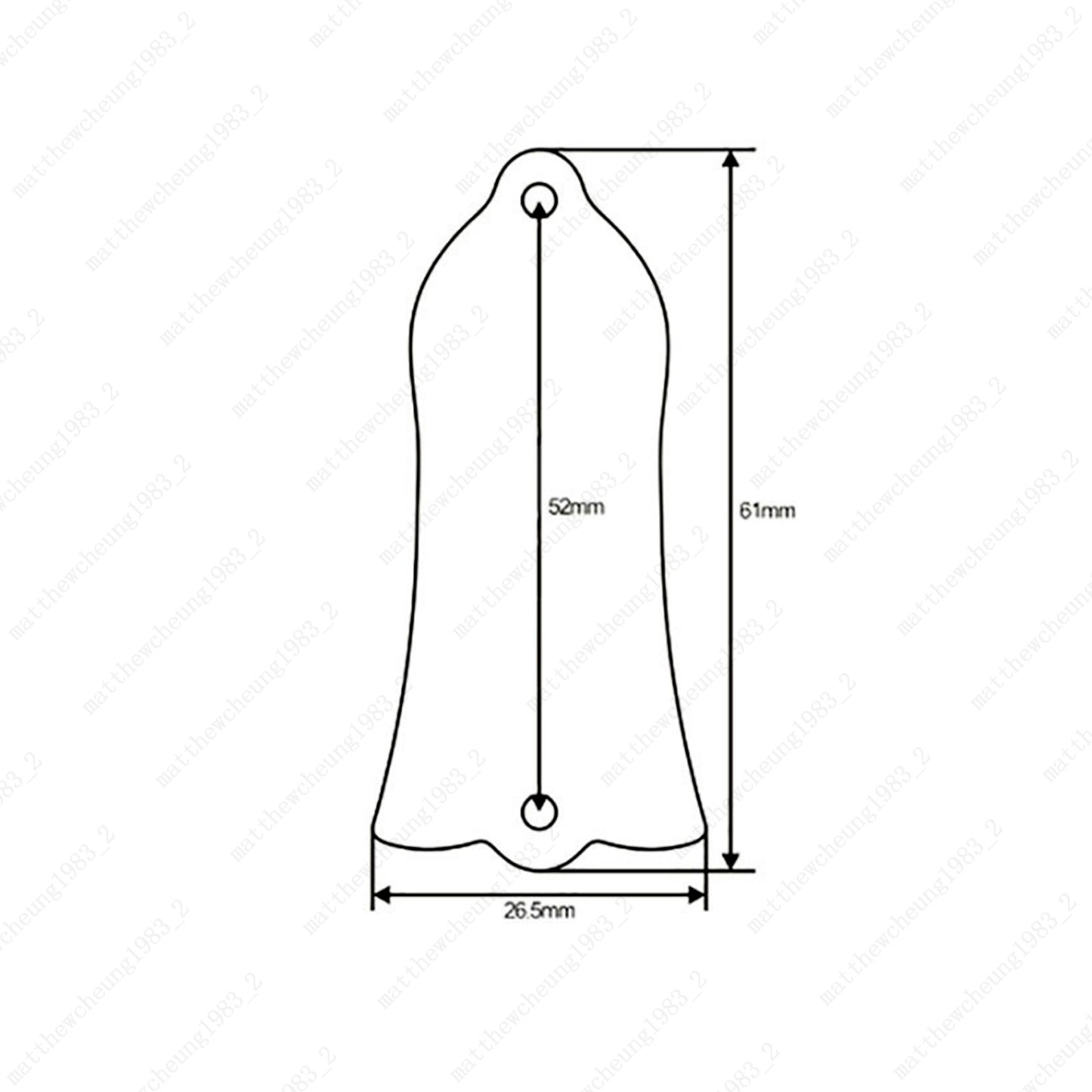 2 Hole 2 Ply Guitar Truss Rod Cover Plate Bell Style For Gibson Les Paul Guitar