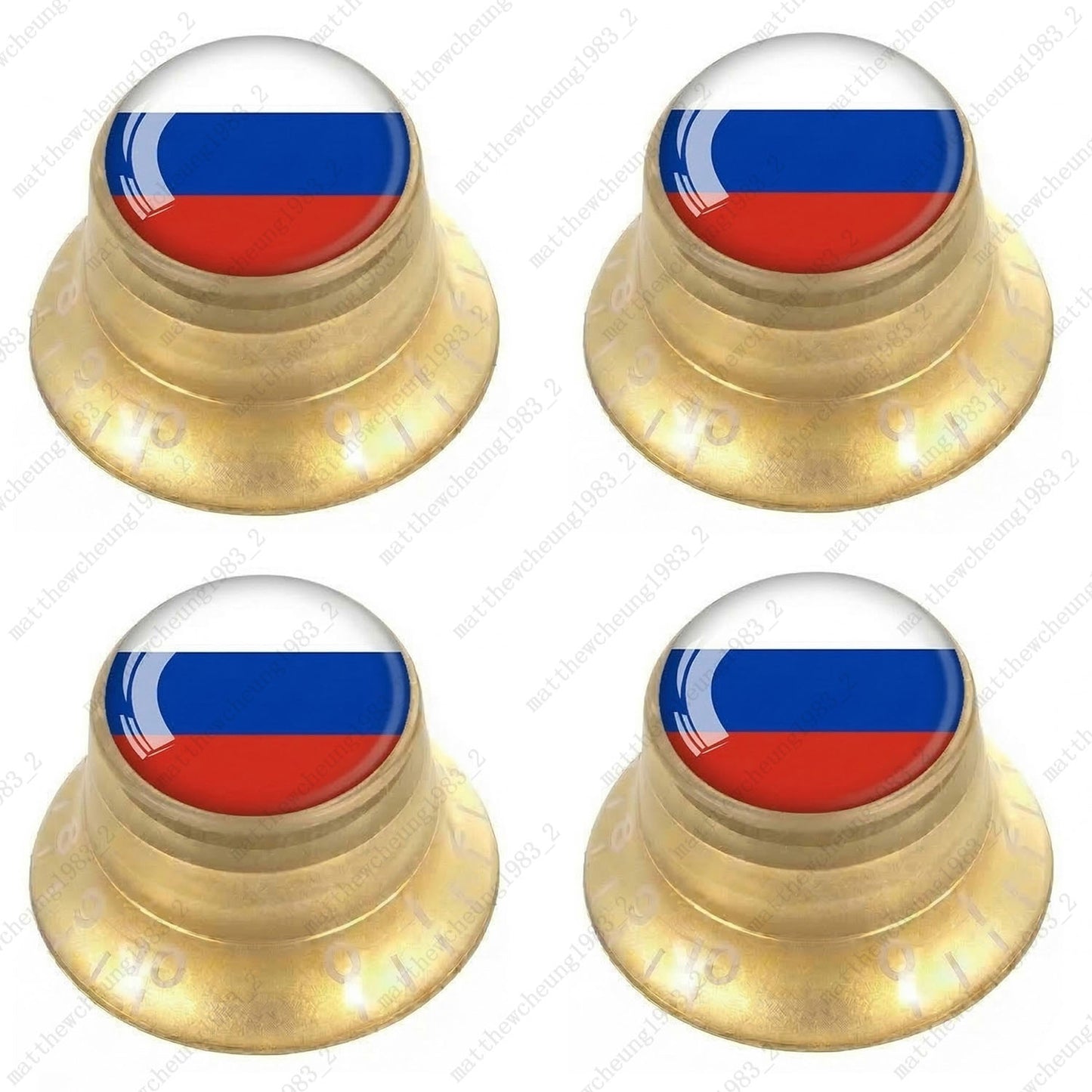 4Pcs Gold Guitar Reflector Knos For Les Paul SG -10 National Flag Options