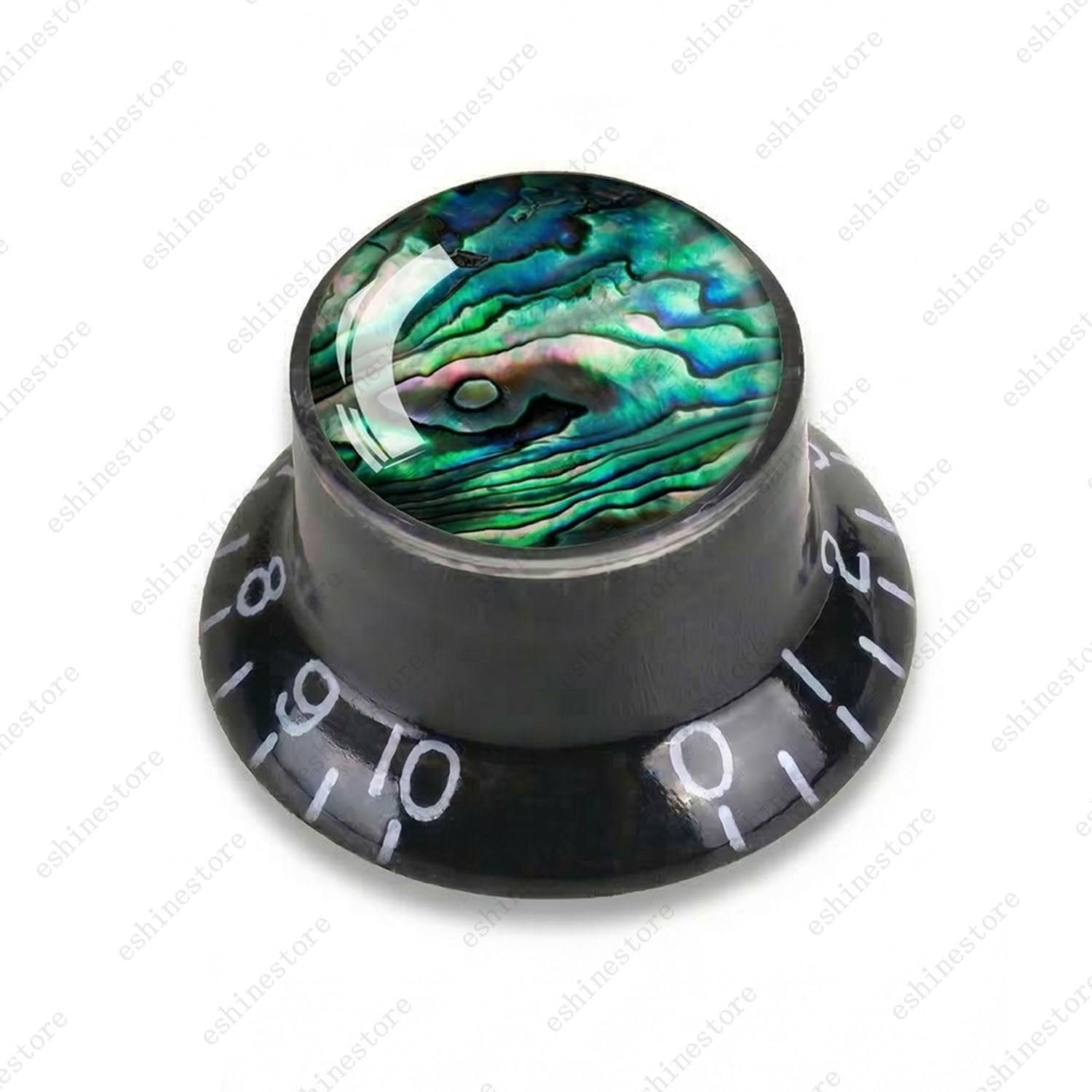 Guitar Reflector Knob with Seashell Pattern Cap Top Hat Knob for Les Paul SG -10