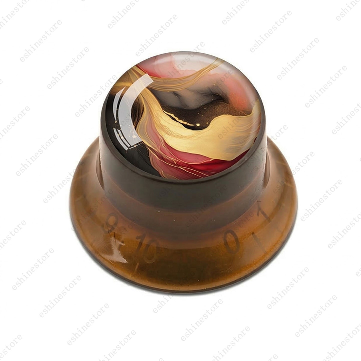 Guitar Reflector Knobs with Abstract Art Cap Top Hat Knobs for Les Paul SG - 02