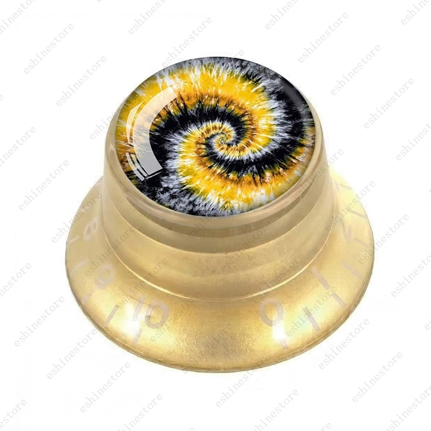 Guitar Reflector Knobs with Spiral Tie Dye Cap Top Hat Knob for Les Paul SG - 06