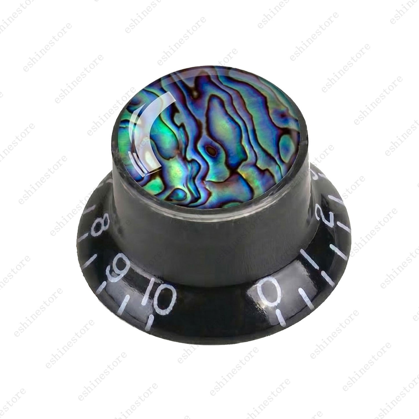 Guitar Reflector Knob with Seashell Pattern Cap Top Hat Knob for Les Paul SG -03