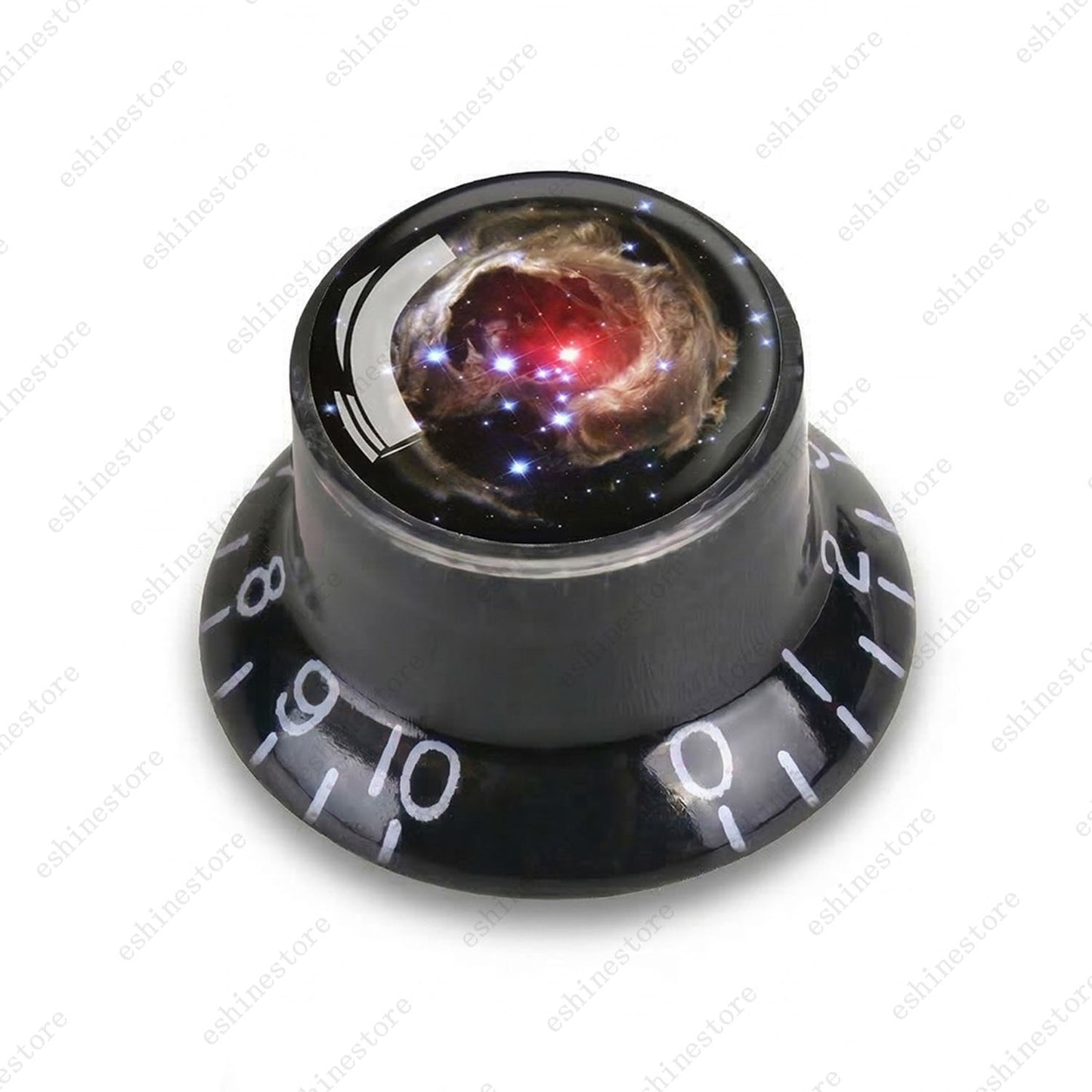 Guitar Reflector Knobs w/ Nebula Pattern Design Cap Top Hat Knob for Les Paul SG