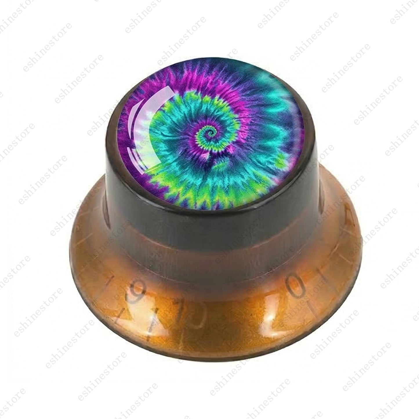 Guitar Reflector Knobs with Spiral Tie Dye Cap Top Hat Knob for Les Paul SG - 03
