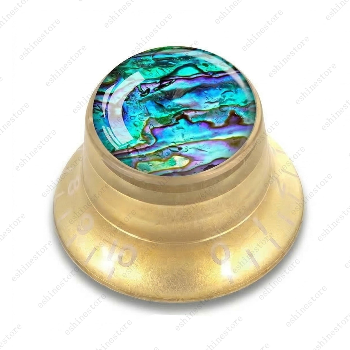 Guitar Reflector Knob with Seashell Pattern Cap Top Hat Knob for Les Paul SG -08