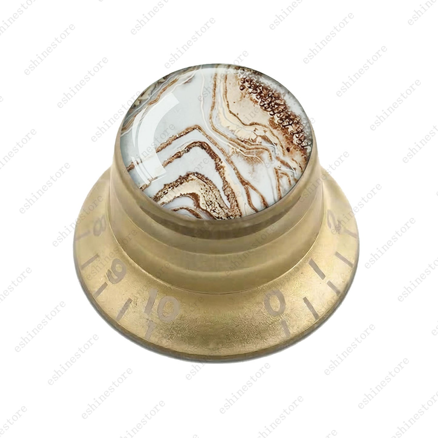 Guitar Reflector Knobs with Marble Texture Cap Top Hat Knob for Les Paul SG - 03