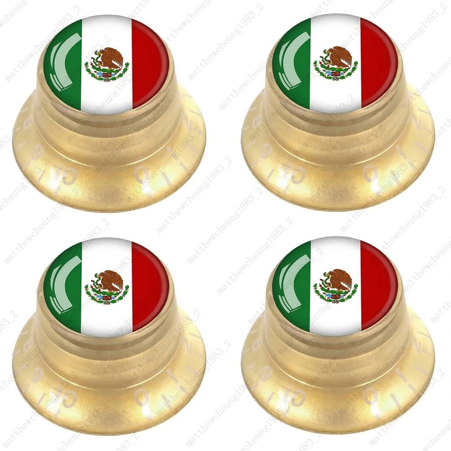 4Pcs Gold Guitar Reflector Knos For Les Paul SG -10 National Flag Options