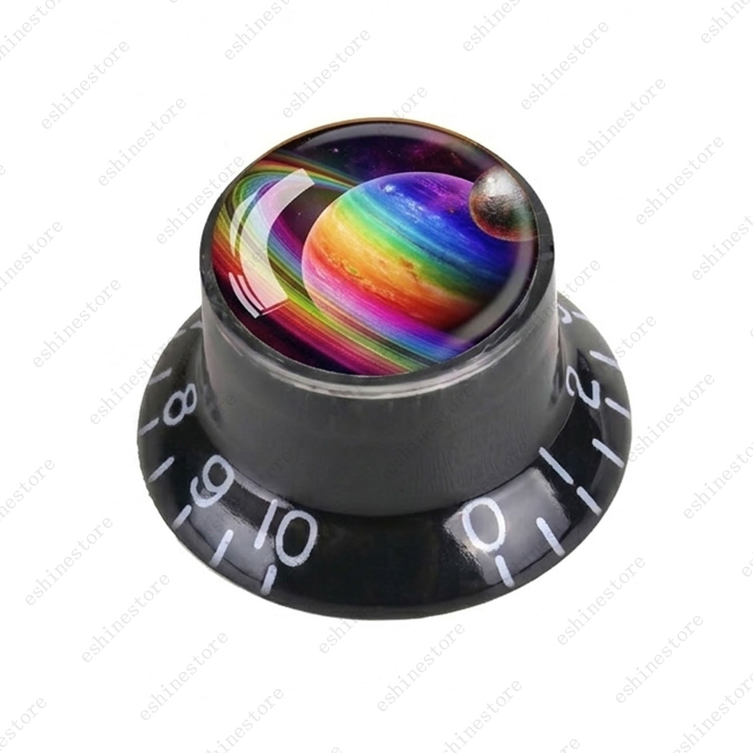 Guitar Reflector Knobs w/ Rainbow Ball Design Cap Top Hat Knobs for Les Paul SG