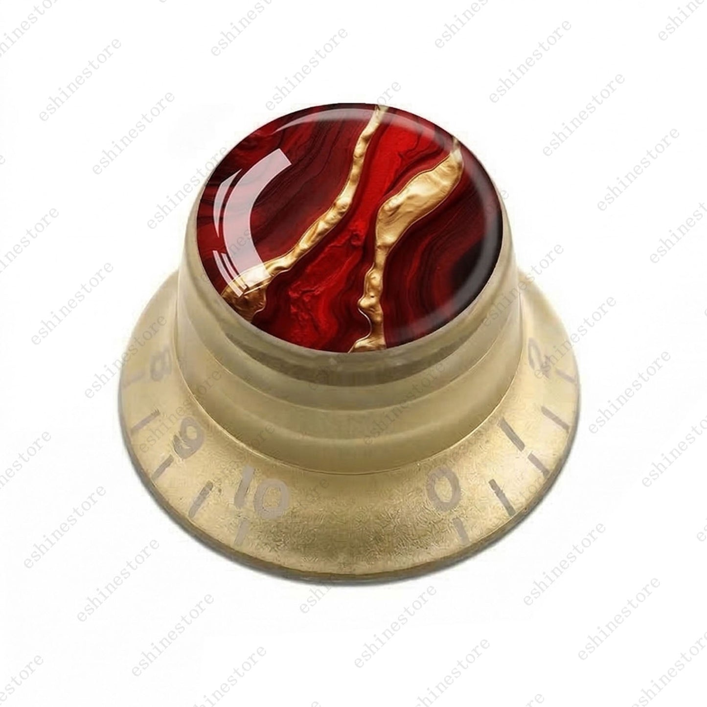 Guitar Reflector Knobs with Abstract Art Cap Top Hat Knobs for Les Paul SG - 09