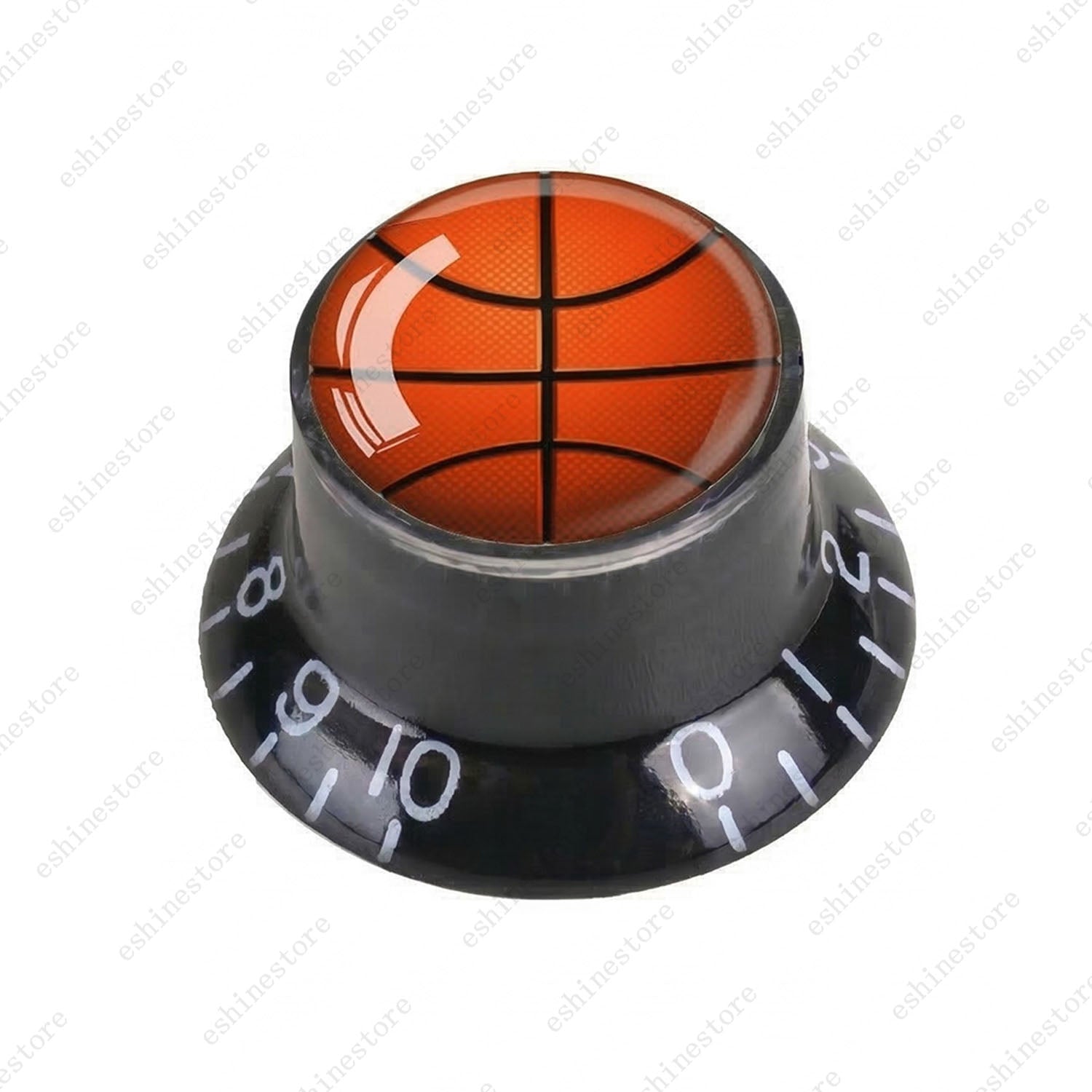Guitar Reflector Knobs w/ Basketball Design Cap Top Hat Knobs for Les Paul SG