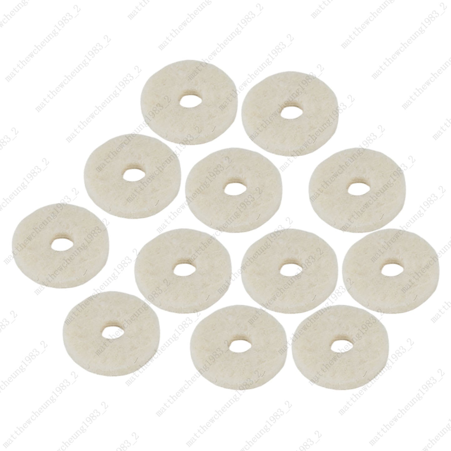 12Pcs Guitar Strap Button Felt Washers Pads 2mm Thickness for Electric Guitar
