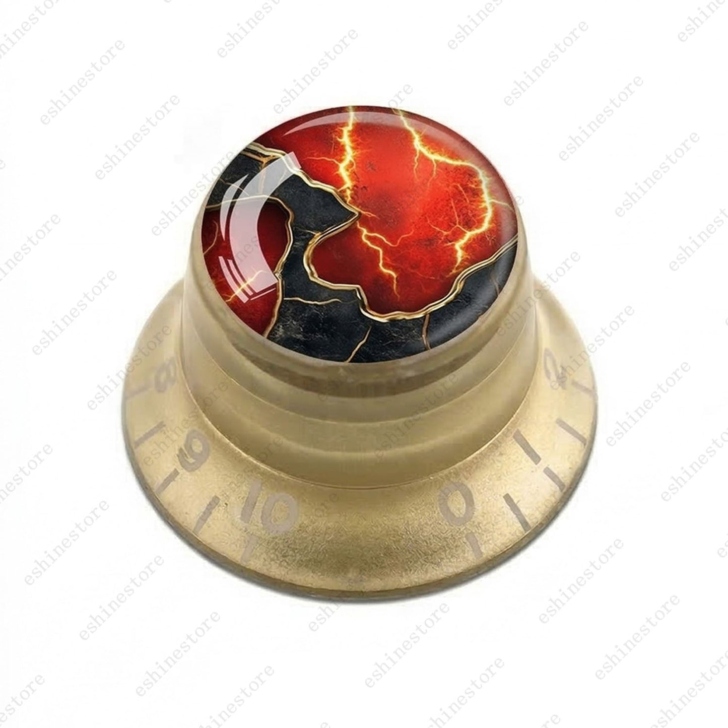 Guitar Reflector Knobs with Abstract Art Cap Top Hat Knobs for Les Paul SG - 10