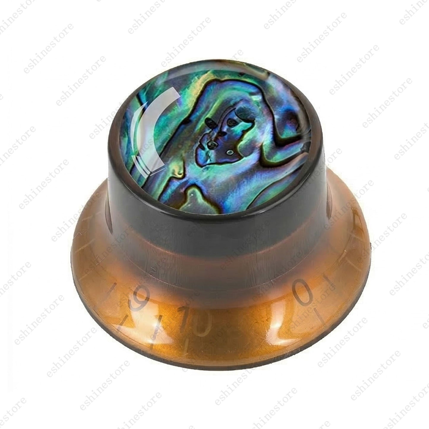 Guitar Reflector Knob with Seashell Pattern Cap Top Hat Knob for Les Paul SG -05