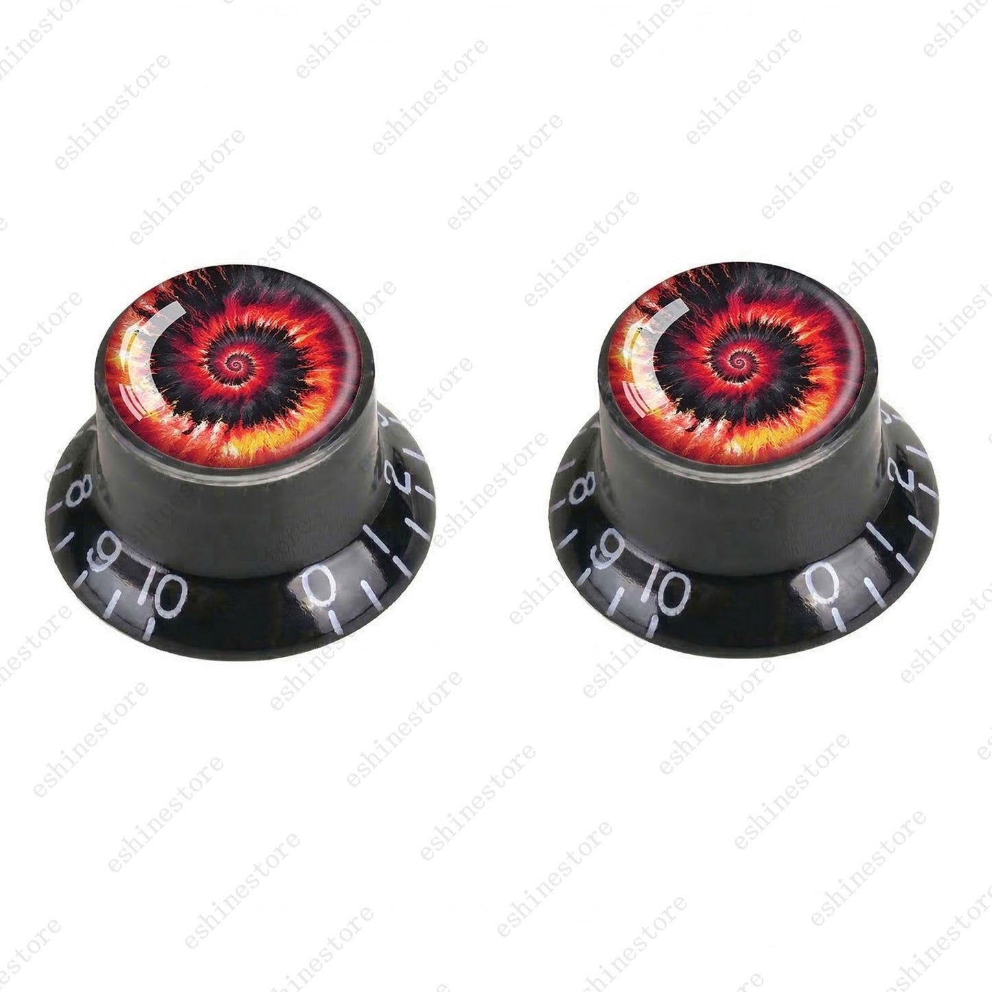Guitar Reflector Knobs with Spiral Tie Dye Cap Top Hat Knob for Les Paul SG - 02