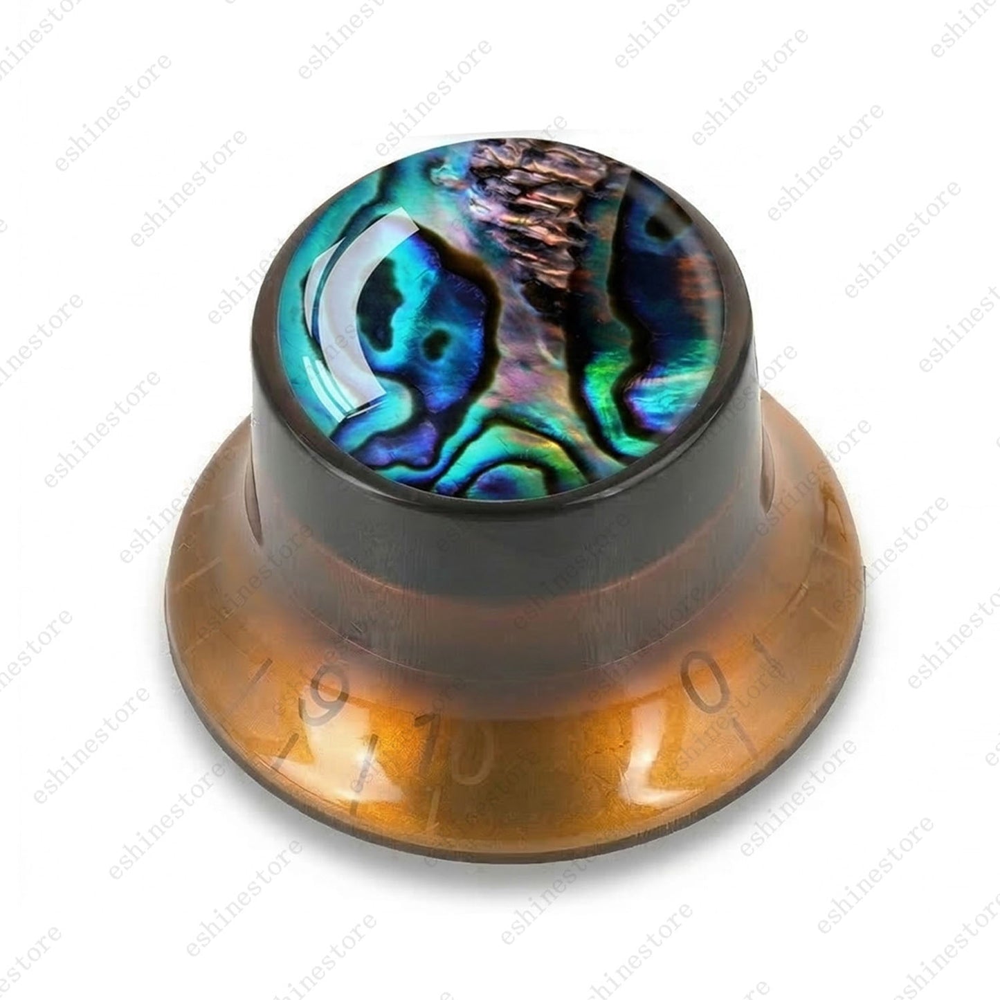Guitar Reflector Knob with Seashell Pattern Cap Top Hat Knob for Les Paul SG -02