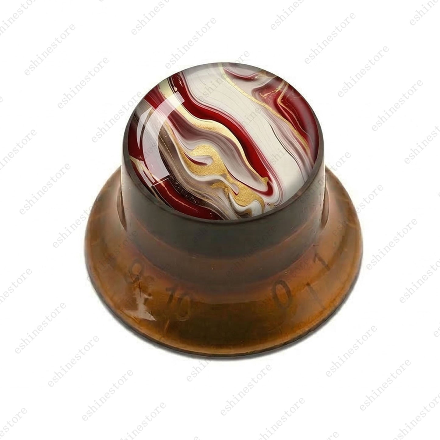 Guitar Reflector Knobs with Abstract Art Cap Top Hat Knobs for Les Paul SG - 04
