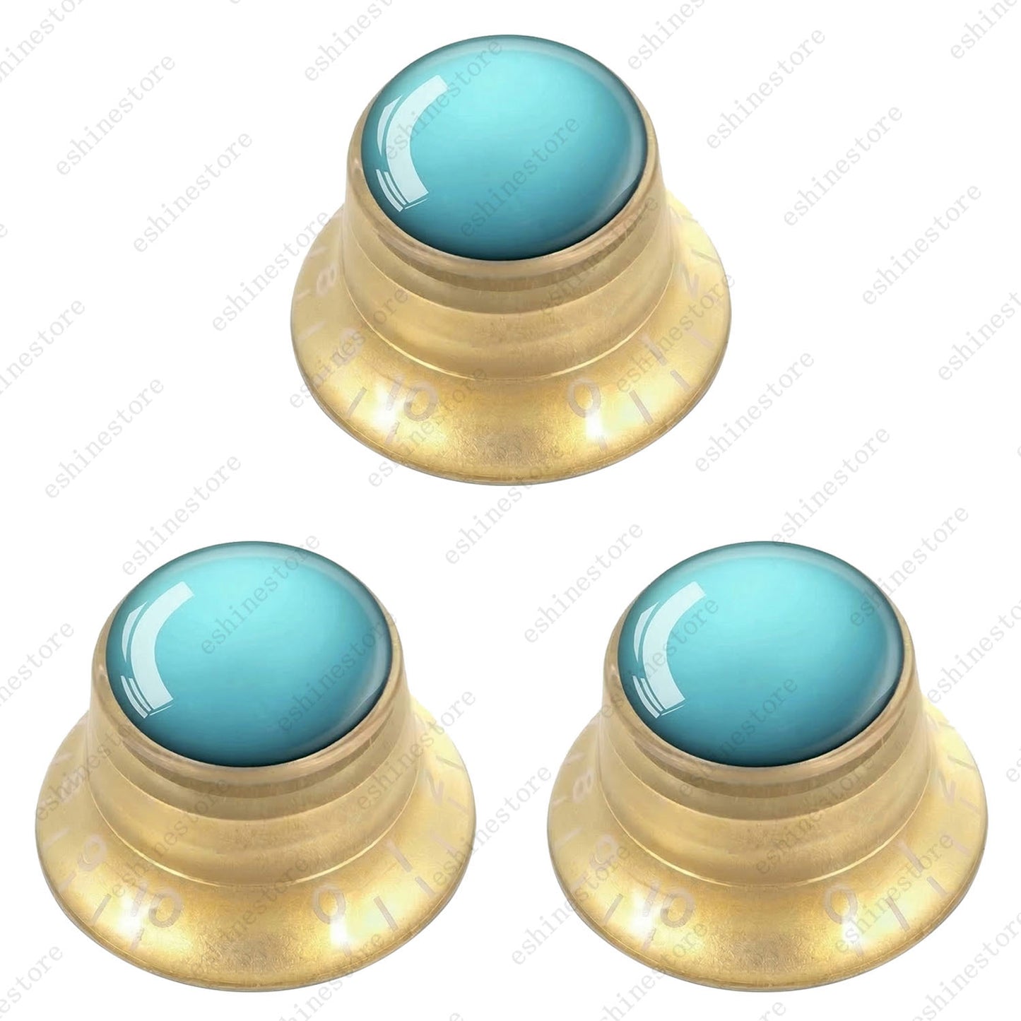 Guitar Reflector Knobs w/ Uranus Pattern Design Cap Top Hat Knob for Les Paul SG