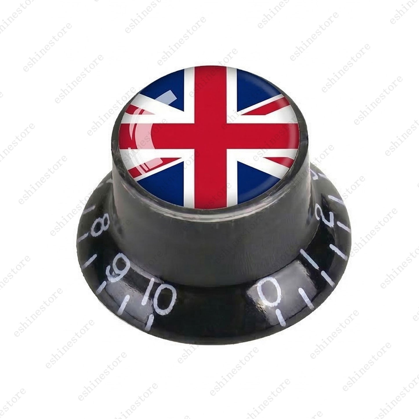 Guitar Reflector Knobs w/ British Flag Design Cap Top Hat Knobs for Les Paul SG