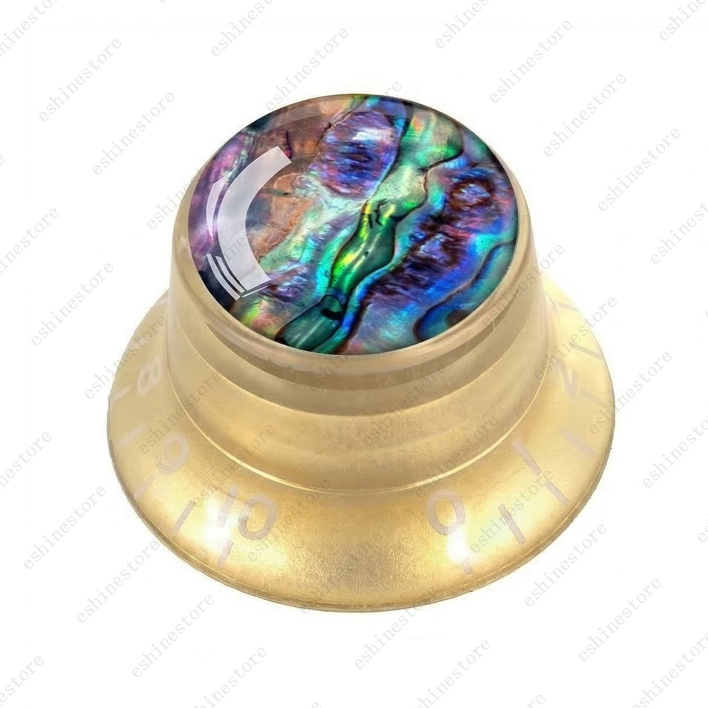 Guitar Reflector Knob with Seashell Pattern Cap Top Hat Knob for Les Paul SG -01