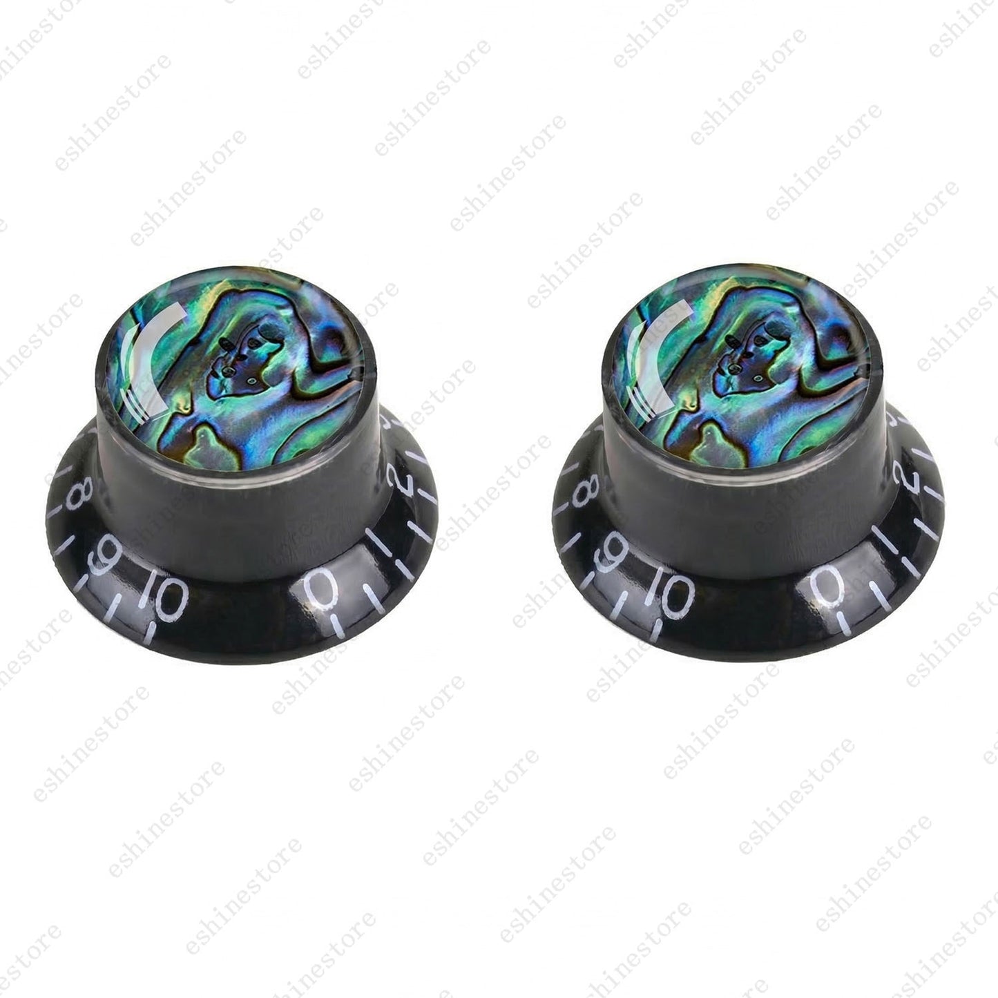 Guitar Reflector Knob with Seashell Pattern Cap Top Hat Knob for Les Paul SG -05