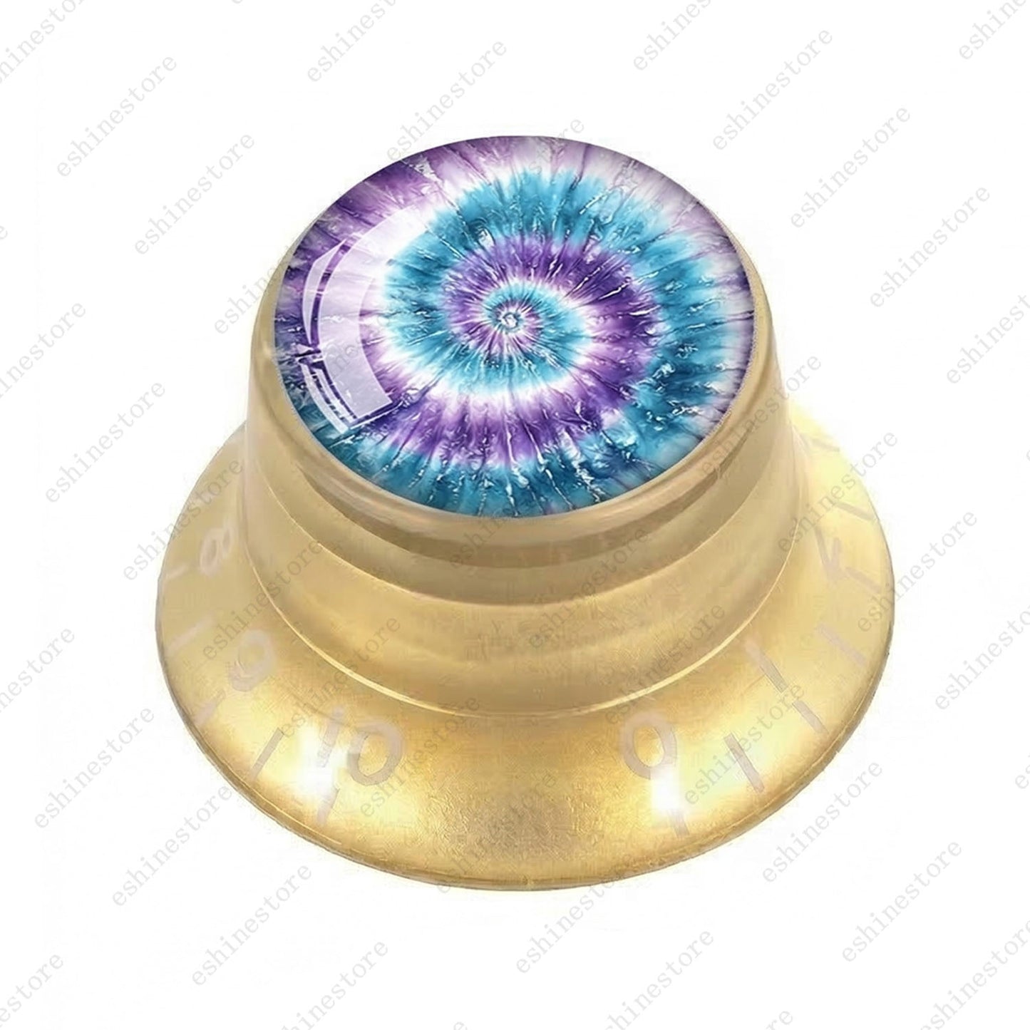 Guitar Reflector Knobs with Spiral Tie Dye Cap Top Hat Knob for Les Paul SG - 10