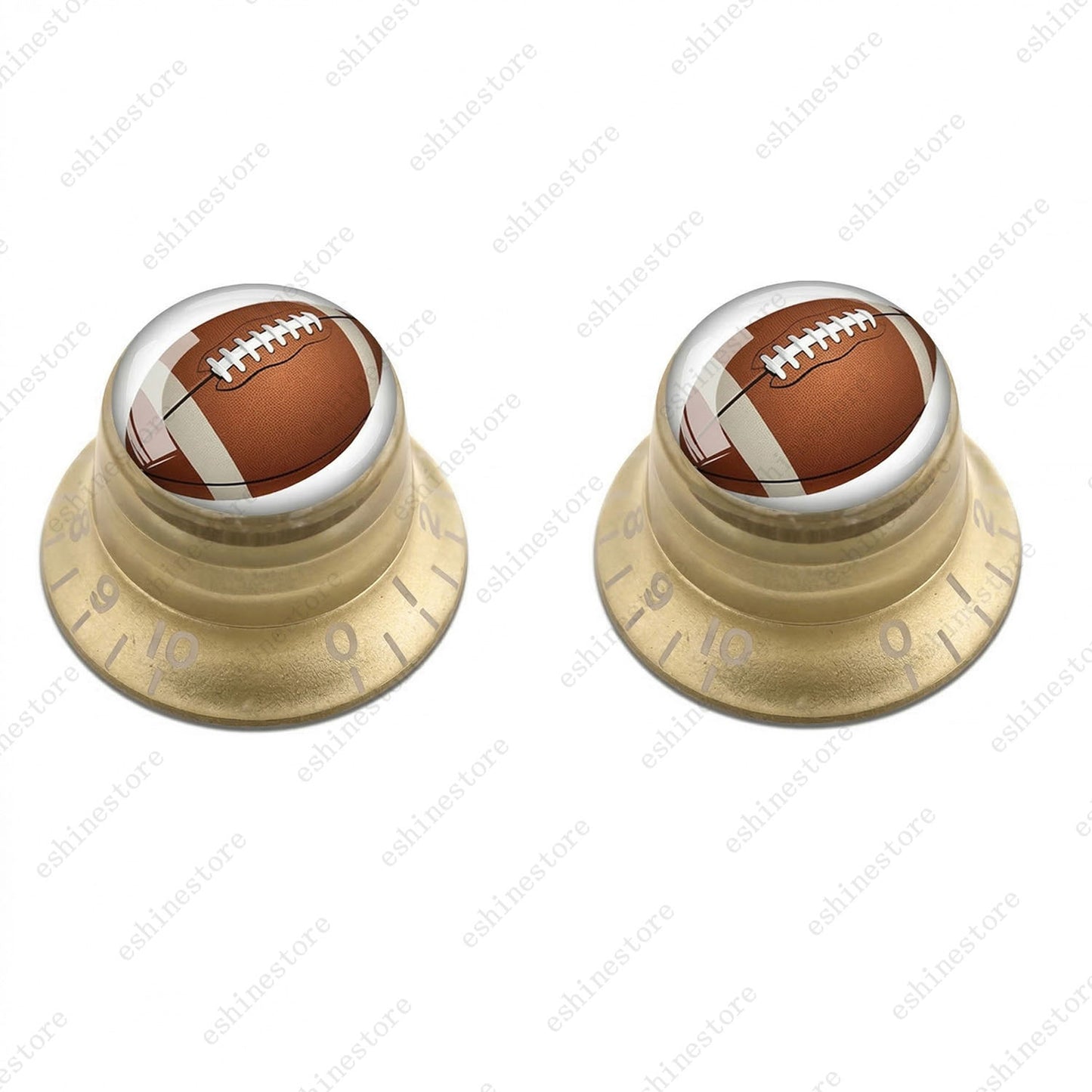 Guitar Reflector Knobs w/ American Football Design Cap Top Hat Knobs for LP SG