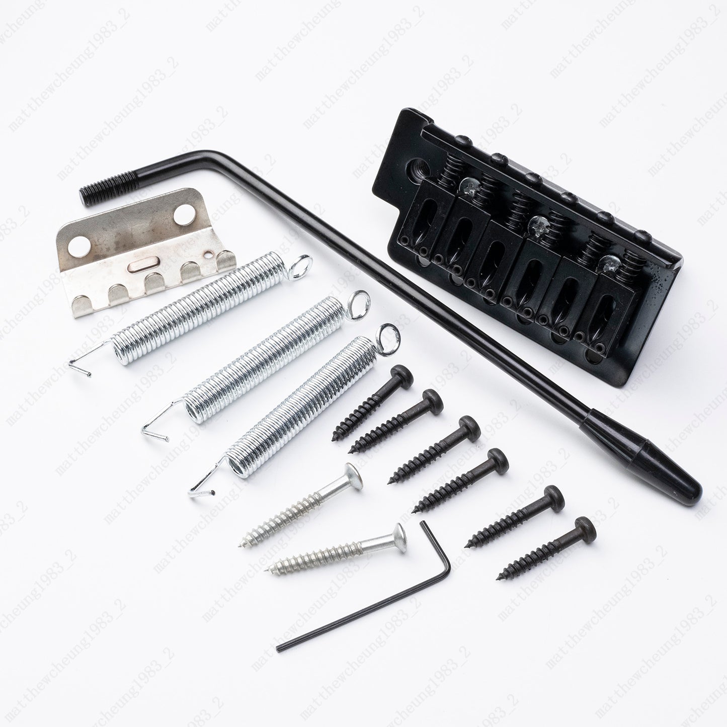Black Saddle Tremolo Bridge 6 String Single Locking System for Stratocaster ST
