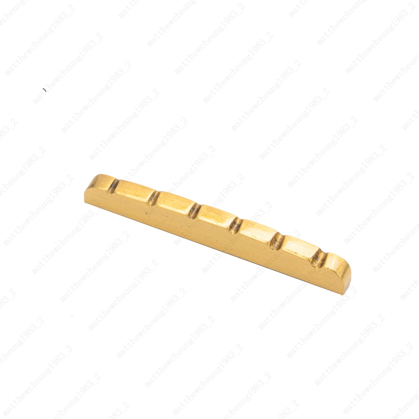 6 String Brass Guitar NUT CURVED Bottom 42mm SLOTTED FOR STRATOCASTER TELECASTER