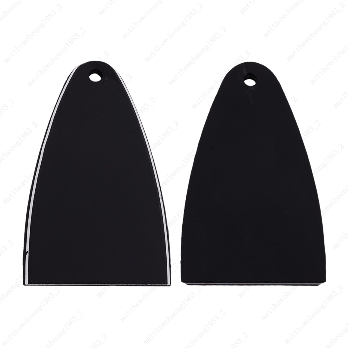 1 Hole 3Ply Plastic Black Guitar Truss Rod Cover Plate for Electric Guitar