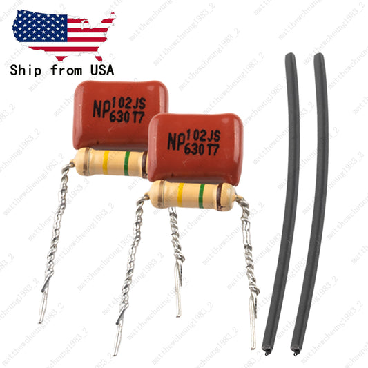 Treble Volume Bleed Circuit Kit .001uf Polypropylene Cap 150k Carbon Film 2pcs