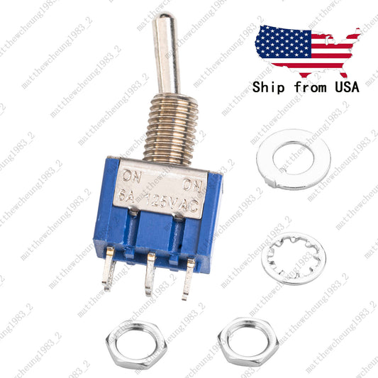 1 Pcs DPDT Blue 2 Way 6 Pin ON ON Guitar Mini Toggle Switch Car/Boat Switches