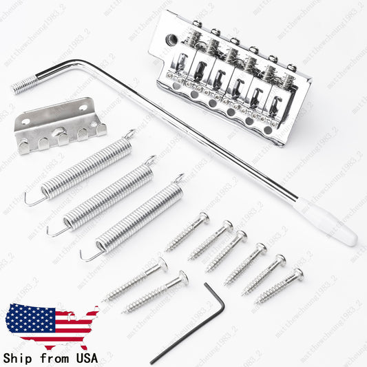 Chrome Tremolo Bridge 6 String Single Locking System for Fender SQ Strat ST
