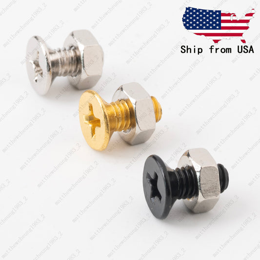 3 Pcs Pickguard Bracket Screws & Nut For Gibson Epi Les Paul Gold Black Chrome