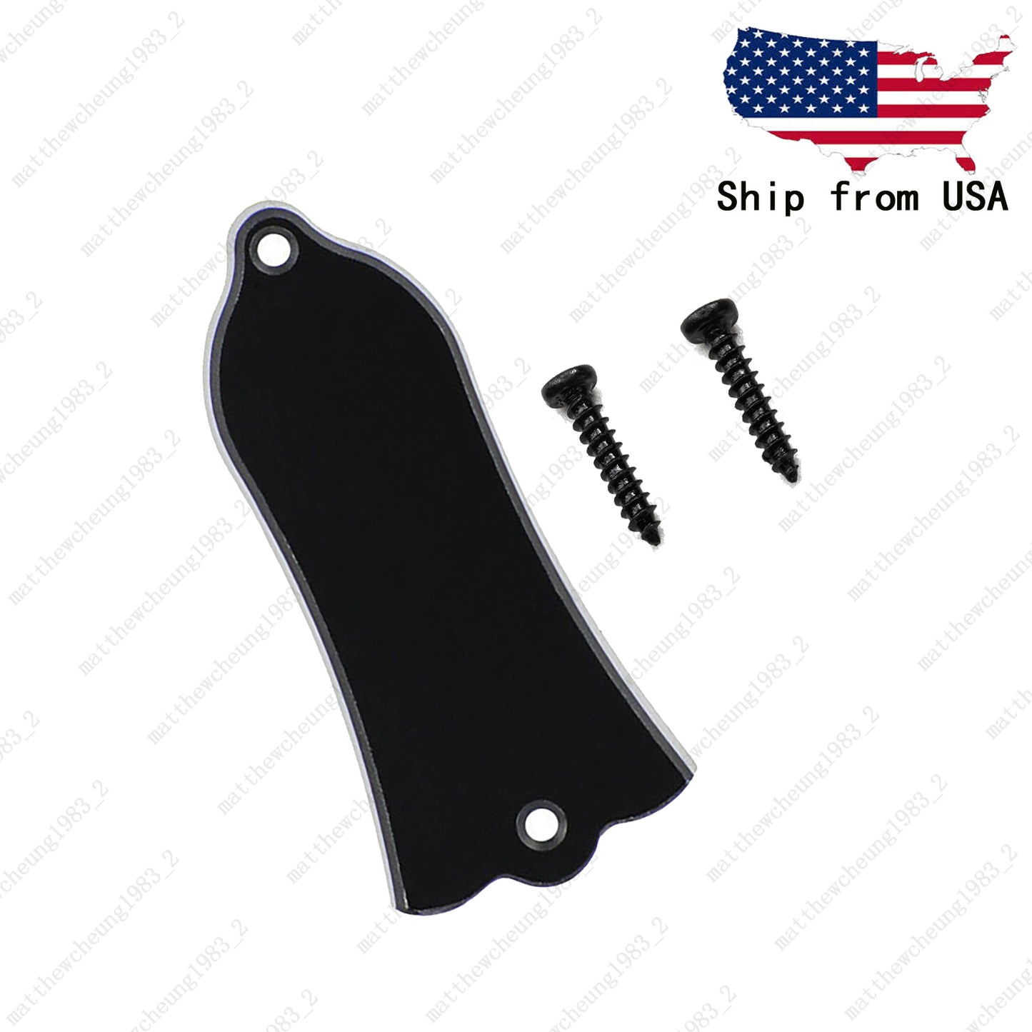 2 Hole 2 Ply Guitar Truss Rod Cover Plate Bell Style For Gibson Les Paul Guitar