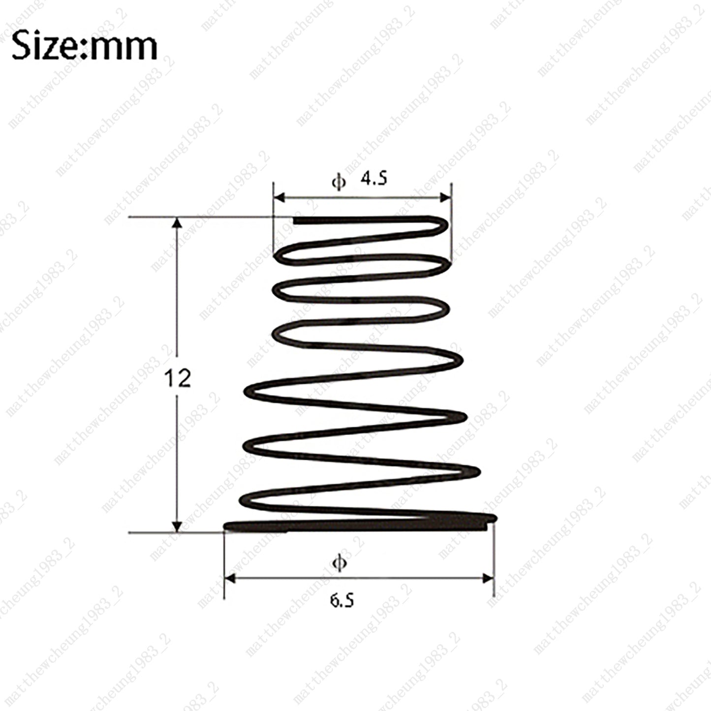 10 Pcs 12x4.5-6.5 Single Coil Pickup Mounting Springs For Fender SQ Strat Tele