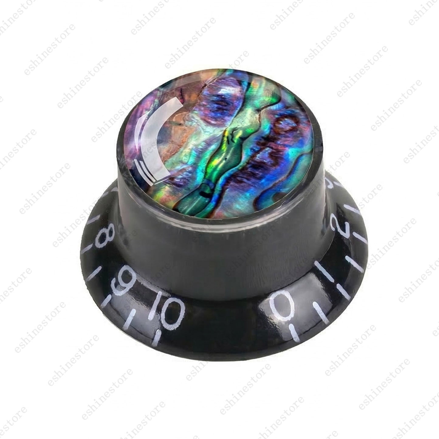 Guitar Reflector Knob with Seashell Pattern Cap Top Hat Knob for Les Paul SG -01