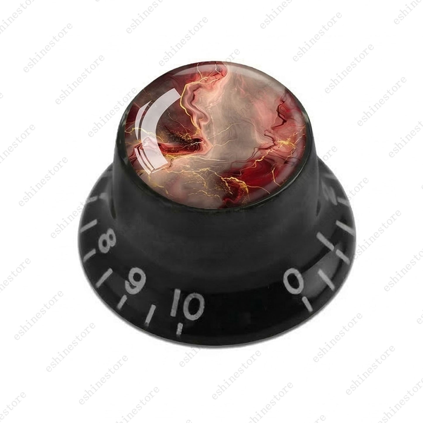 Guitar Reflector Knobs with Abstract Art Cap Top Hat Knobs for Les Paul SG - 05