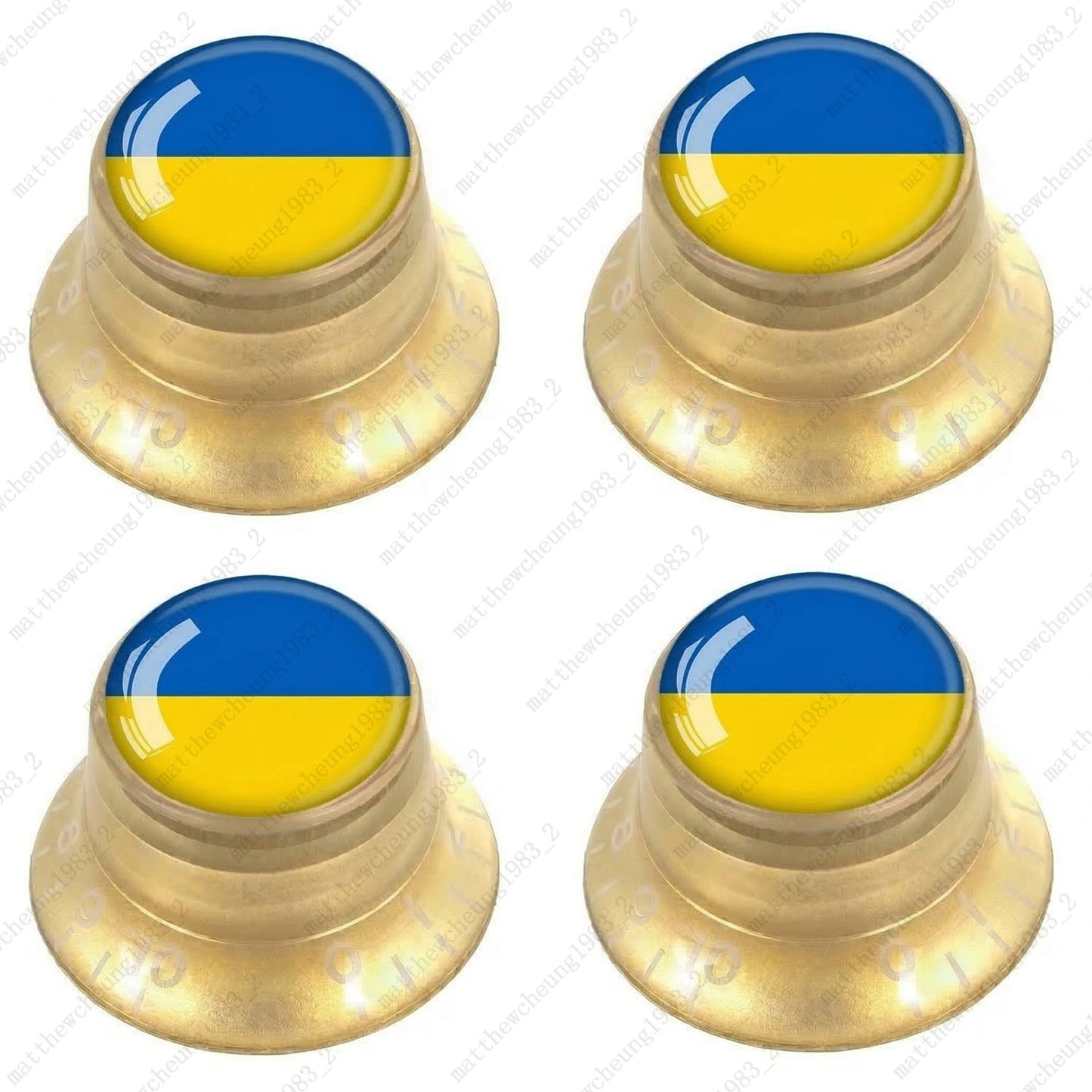 4Pcs Gold Guitar Reflector Knos For Les Paul SG -10 National Flag Options