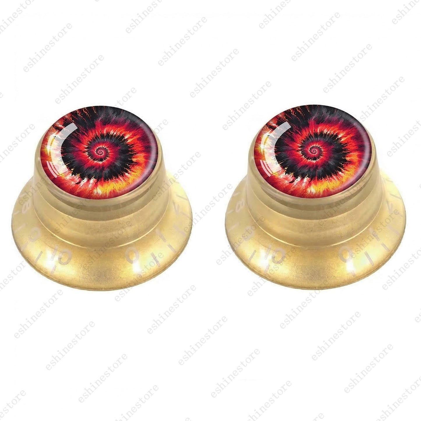 Guitar Reflector Knobs with Spiral Tie Dye Cap Top Hat Knob for Les Paul SG - 02